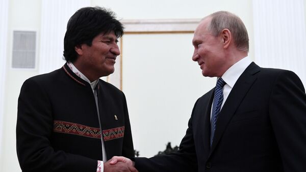 Presidente russo Vladimir Putin se reúne com seu colega boliviano Evo Morales no Kremlin em Moscou, Rússia, 11 de julho de 2019 - Sputnik Brasil