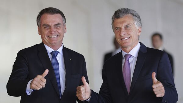 Presidente Bolsonaro encontra o presidente Macri para almoço no Itamaraty em 16 de janeiro 2019 - Sputnik Brasil