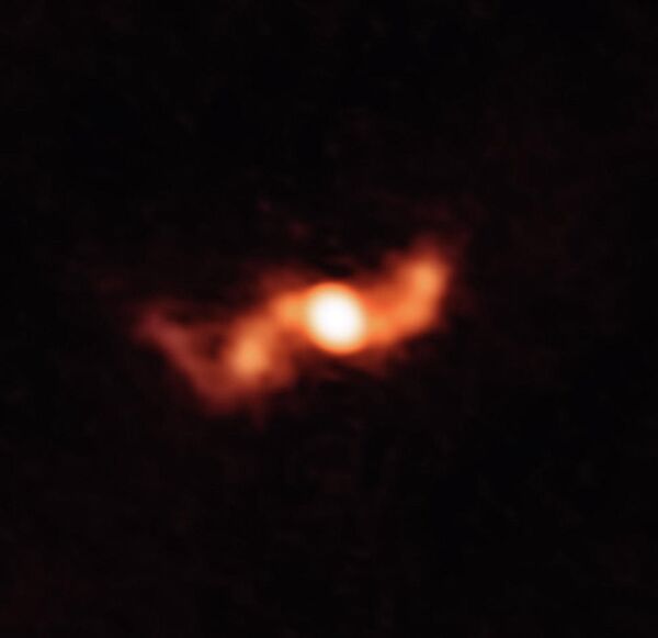 Imagem do microquasar SS 433 tirada pelo radiotelescópio ALMA - Sputnik Brasil