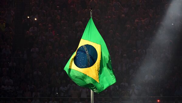 Bandeira do Brasil durante a abertura das Olimpíadas do Rio - Sputnik Brasil