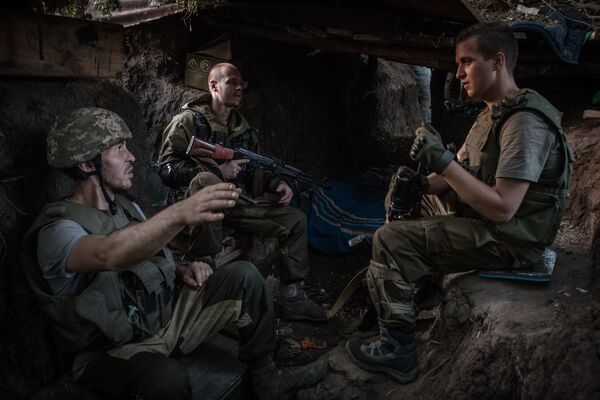 Posições milicianos na região de Donetsk. - Sputnik Brasil