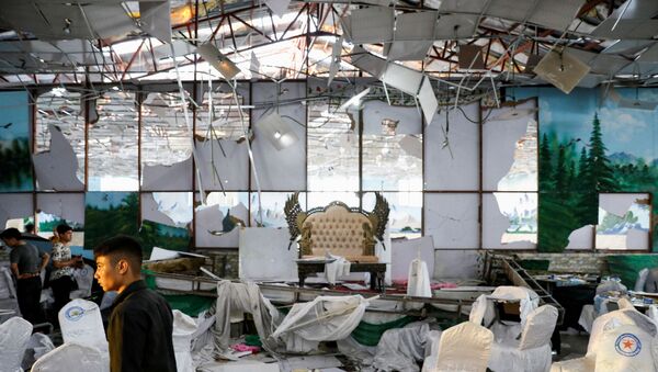Salão de casamentos Dubai City na capital de Afeganistão após a explosão - Sputnik Brasil
