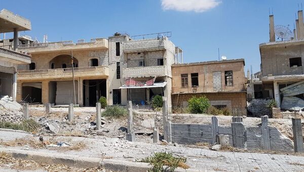 Сidade síria de Khan Shaykhun, no sul da província de Idlib, após a libertação dos terroristas - Sputnik Brasil