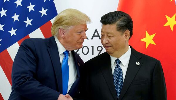 Donald Trump, presidente dos EUA, e Xi Jinping, presidente da China (foto de arquivo) - Sputnik Brasil