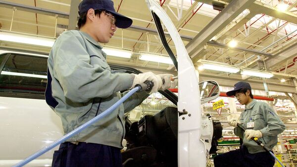 Uma fábrica de montagem da General Motors na China - Sputnik Brasil