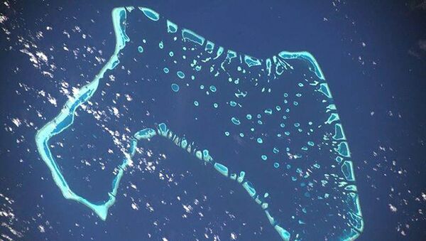 Ilhas Maldivas vistas da Estação Espacial Internacional - Sputnik Brasil