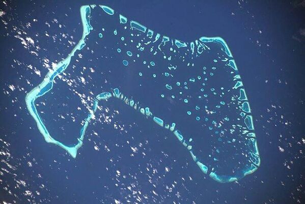 Ilhas Maldivas vistas da Estação Espacial Internacional - Sputnik Brasil