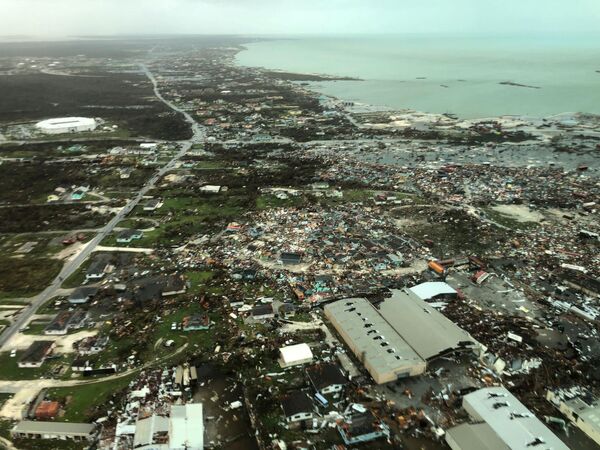 Vista aérea da devastação depois que o furacão Dorian atingiu as Ilhas de Ábaco, nas Bahamas, 3 de setembro de 2019 - Sputnik Brasil