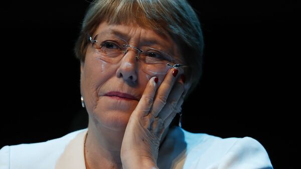 Michelle Bachelet, alta comissária da ONU para direitos humanos, Cidade do México, 9 de abril de 2019 - Sputnik Brasil