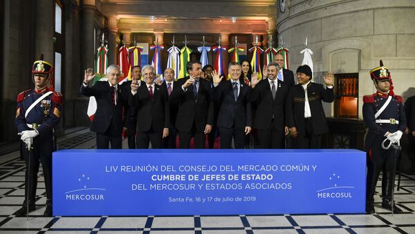 Reunião dos líderes do Mercosul na Argentina em 2019 - Sputnik Brasil