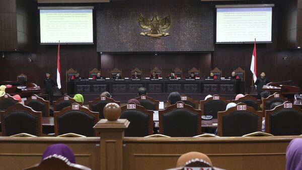 Sessão no Tribunal Constitucional da Indonésia, em Jacarta, para discutir a ilegalidade do sexo fora do casamento e entre pessoas do mesmo sexo  - Sputnik Brasil