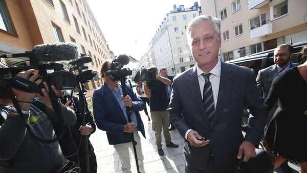 Robert C O'Brien, Embaixador Enviado Especial dos EUA, chega ao tribunal distrital para o julgamento do rapper ASAP Rocky, em Estocolmo, no dia 1 de agosto de 2019.  - Sputnik Brasil