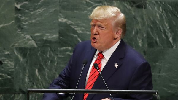 Presidente dos EUA, Donald Trump discursa na Assembleia Geral da ONU em Nova York - Sputnik Brasil