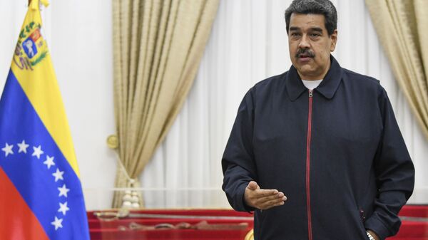 Presidente da Venezuela, Nicolás Maduro, durante reunião no Palácio de Miraflores, em Caracas, Venezuela - Sputnik Brasil