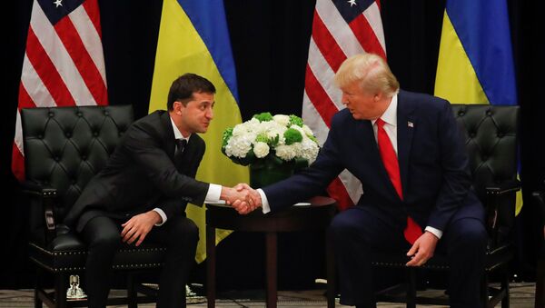 Presidente ucraniano Vladimir Zelensky se encontrou com Donald Trump em Nova York - Sputnik Brasil