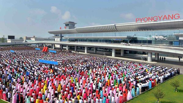 Cerimônia de inauguração do Aeroporto Internacional de Pyongyang. - Sputnik Brasil
