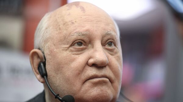 Ex-presidente da União Soviética, Mikhail Gorbachev, durante lançamento de seu último livro, em Moscou - Sputnik Brasil