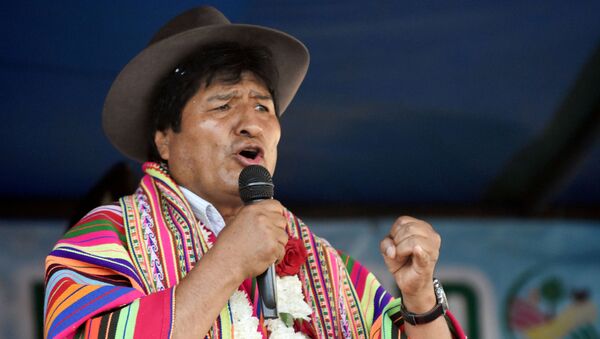 Evo Morales, presidente da Bolívia, fala durante cerimônia em Sicaya, Cochabamba, Bolívia, em 26 de outubro de 2019 - Sputnik Brasil