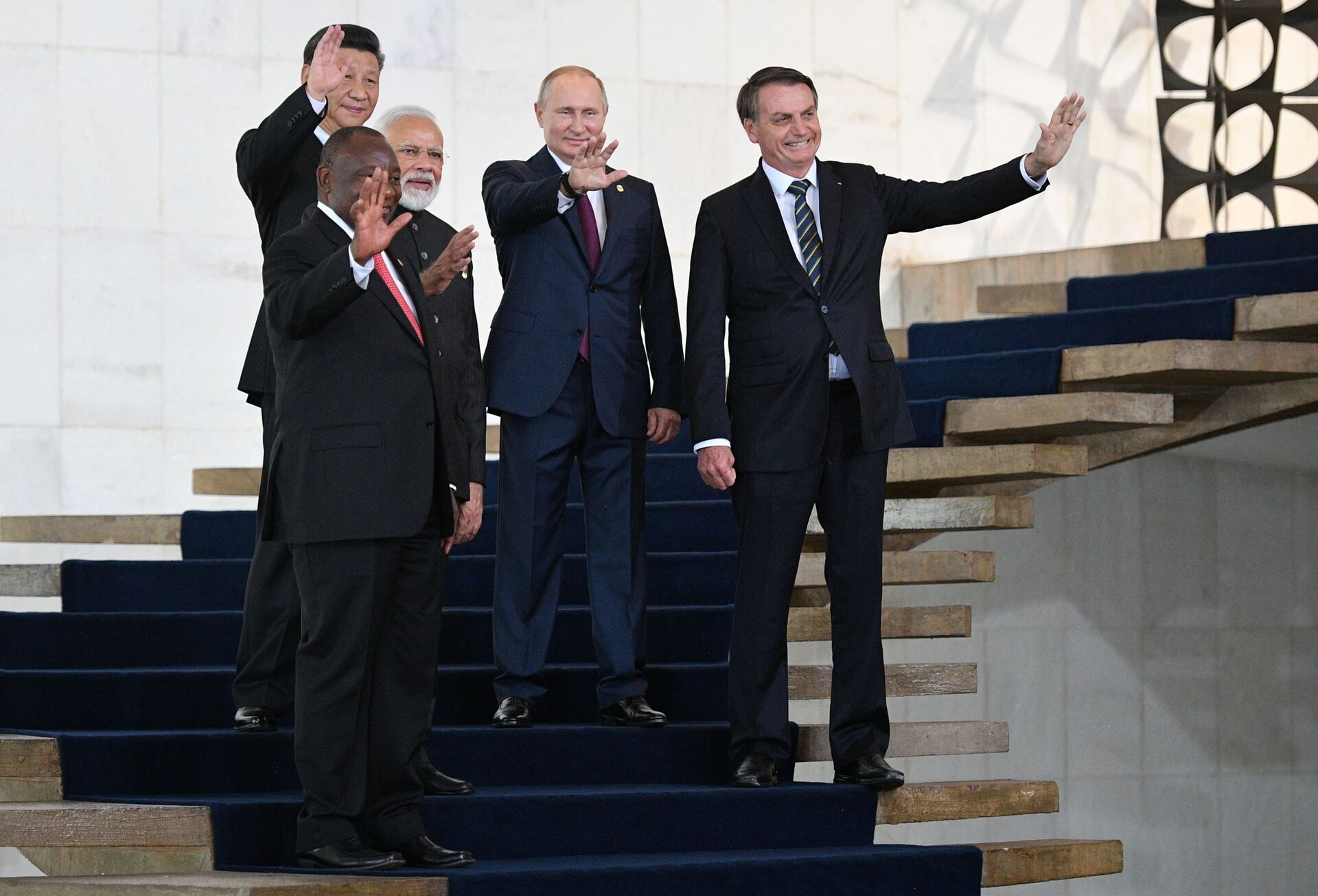 Líderes do BRICS reunidos na 11ª Cúpula de Chefes de Estado de Brasília, em 13 de novembro de 2019 - Sputnik Brasil, 1920, 22.04.2022