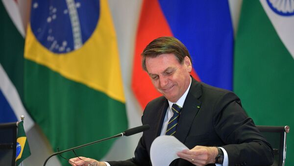 Bolsonaro durante 11ª Cúpula de Chefes de Estado do BRICS, celebrada entre os dias 13 e 14 de novembro de 2019 - Sputnik Brasil