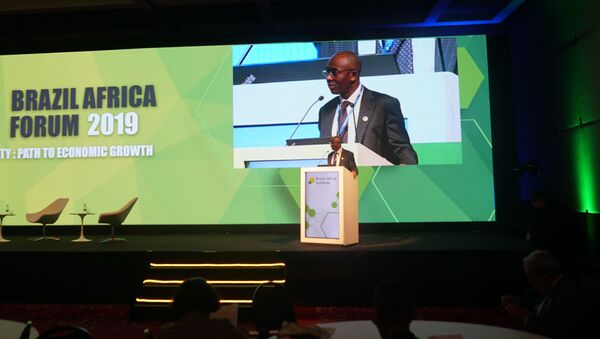 Hippolyte Fofack, economista-chefe do Afreximbank, no Fórum Brasil África 2019 - Sputnik Brasil
