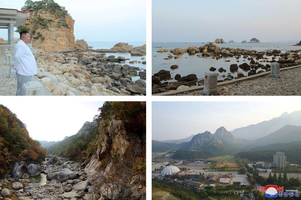 Kim Jong-un inspeciona a área turística do Monte Kumgang, na Coreia do Norte
 - Sputnik Brasil