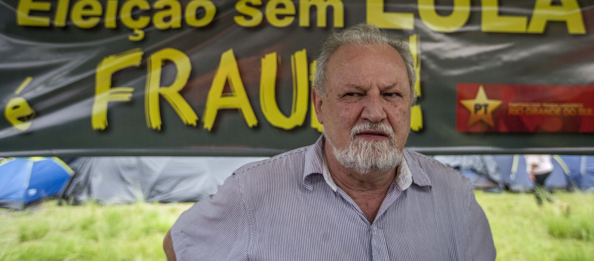 Coordenador do MST, João Pedro Stédile, durante o julgamento do ex-presidente Lula - Sputnik Brasil, 1920, 19.11.2019