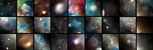 Imagens de 27 objetos – restos de estrelas supernovas que explodiram de mil a centenas de milhares de anos atrás - Sputnik Brasil