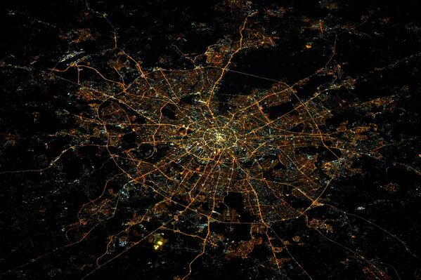 Foto da capital da Rússia, Moscou, tirada de espaço - Sputnik Brasil