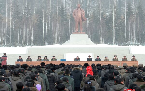 Cerimônia da inauguração da cidade de Samjiyon, na coreia do Norte, em 2 de dezembro de 2019 - Sputnik Brasil