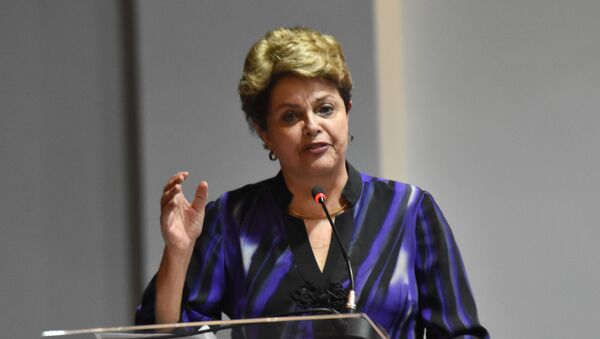 A ex-presidente Dilma Rousseff durante o Congresso Nacional do PT. - Sputnik Brasil
