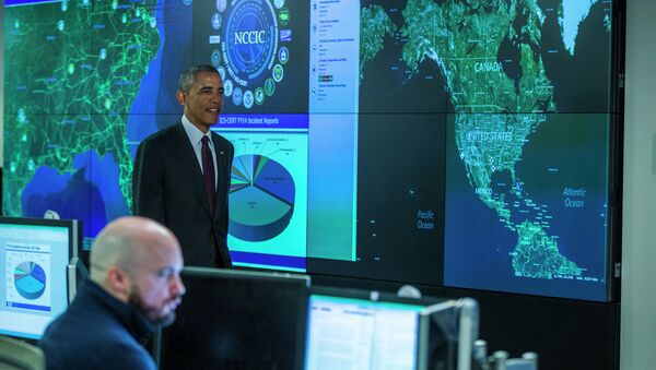 Presidente dos EUA Barack Obama no Centro Nacional de Cibersegurança e Integração em Comunicações, em Arlington - Sputnik Brasil