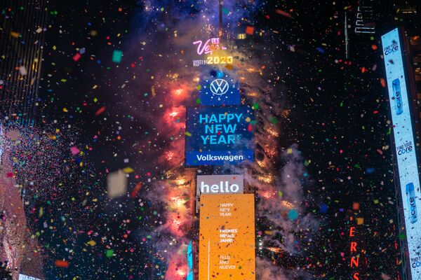 Celebrações de Ano Novo na Times Square, Nova York, EUA - Sputnik Brasil