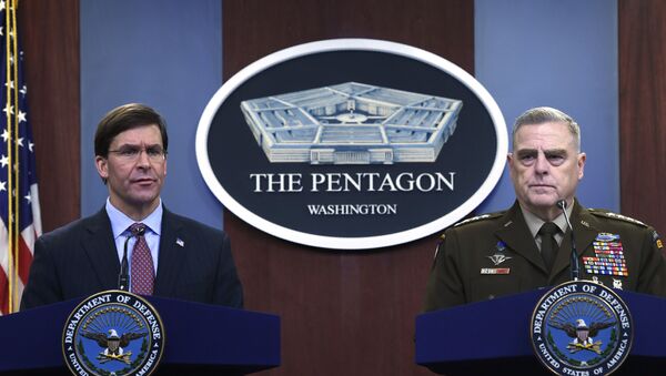 Secretário de Defesa dos Estados Unidos, Mark Esper, e general Mark Milley - Sputnik Brasil