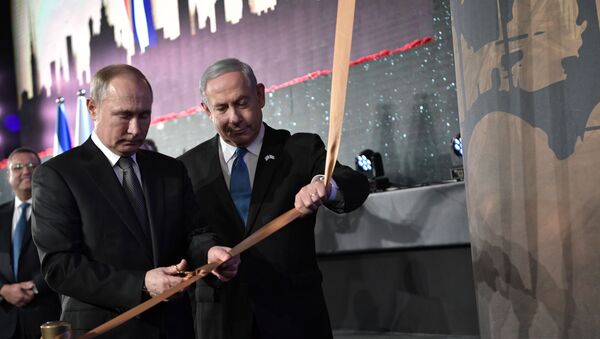O presidente russo, Vladimir Putin e o primeiro-ministro israelense, Benjamín Netanyahu. - Sputnik Brasil