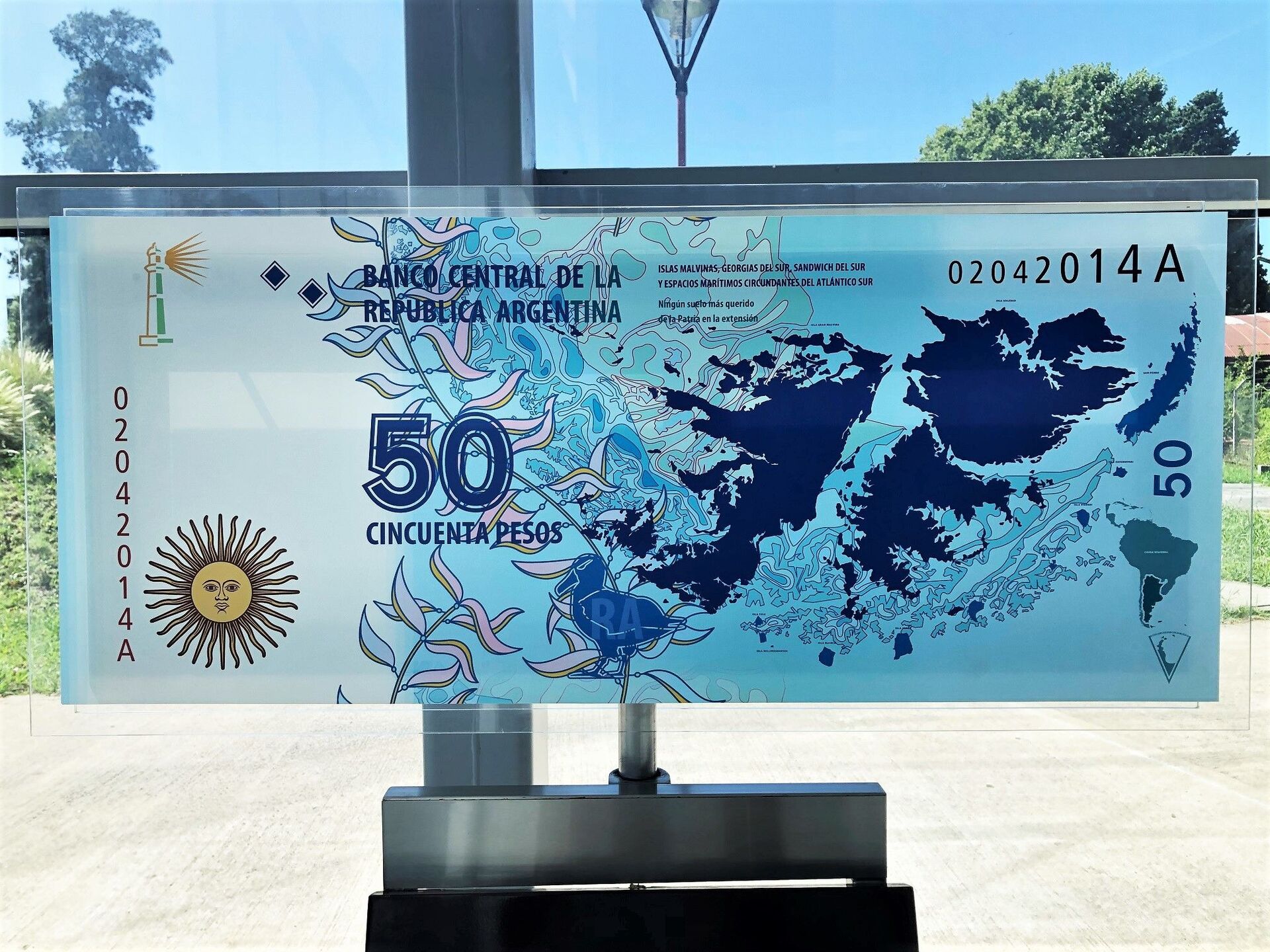 Nota de peso argentino em homenagem às ilhas Malvinas - Sputnik Brasil, 1920, 05.01.2022