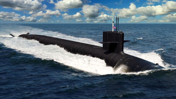 Ilustração do futuro submarino porta-mísseis da classe Columbia - Sputnik Brasil