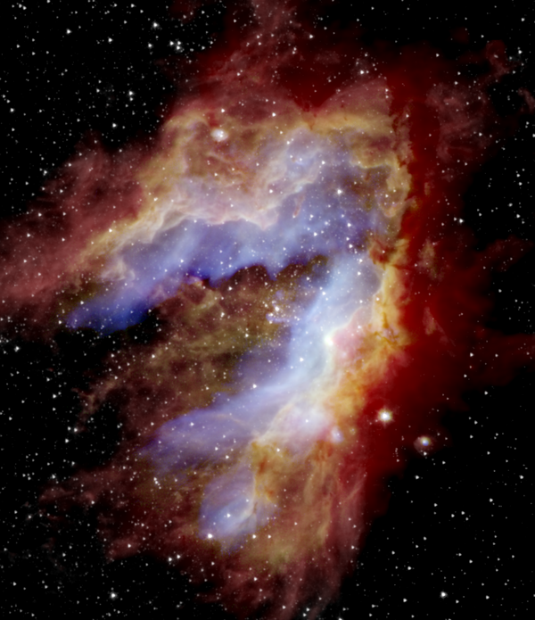 Imagem combinada da Nebulosa de Cisne, obtida pelo telescópio espacial SOFIA - Sputnik Brasil