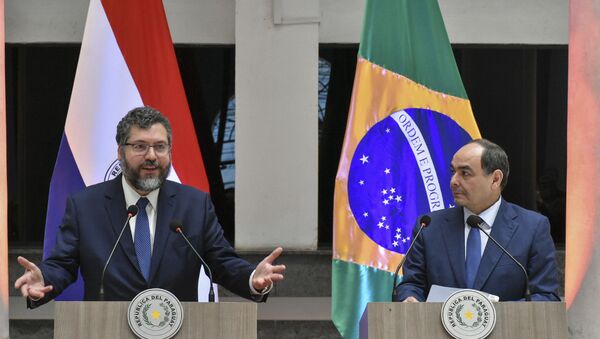 Visita de trabalho do Ministro das Relações Exteriores, Embaixador Ernesto Araujo, ao Paraguai. - Sputnik Brasil