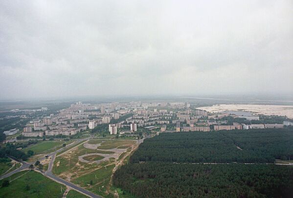 Vista aérea da cidade de Pripyat em 1986 - Sputnik Brasil