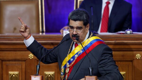 Presidente da Venezuela, Nicolás Maduro, durante discurso na Assembleia Nacional Constituinte, em Caracas, Venezuela, 14 de janeiro de 2020 - Sputnik Brasil