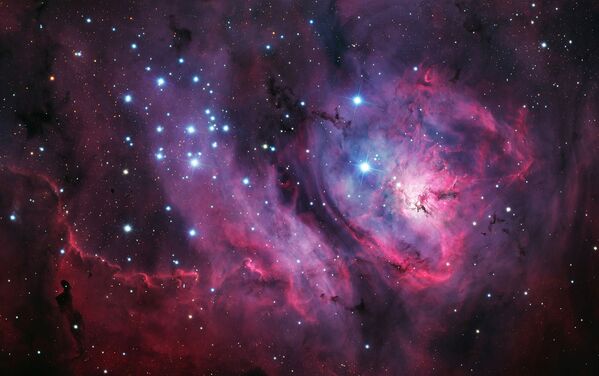 A foto de László Francsics Nebulosa Laguna situada na distância de cerca de 5.000 anos-luz da Terra. - Sputnik Brasil