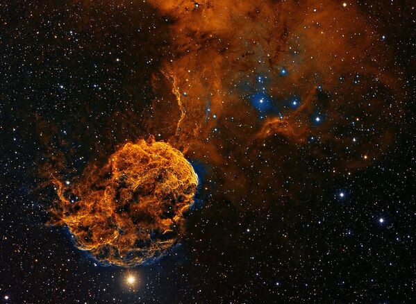 A foto de Patrick Gilliland IC443 supernova galática. - Sputnik Brasil