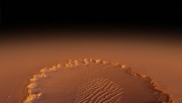 Cratera em Marte (imagem referencial) - Sputnik Brasil