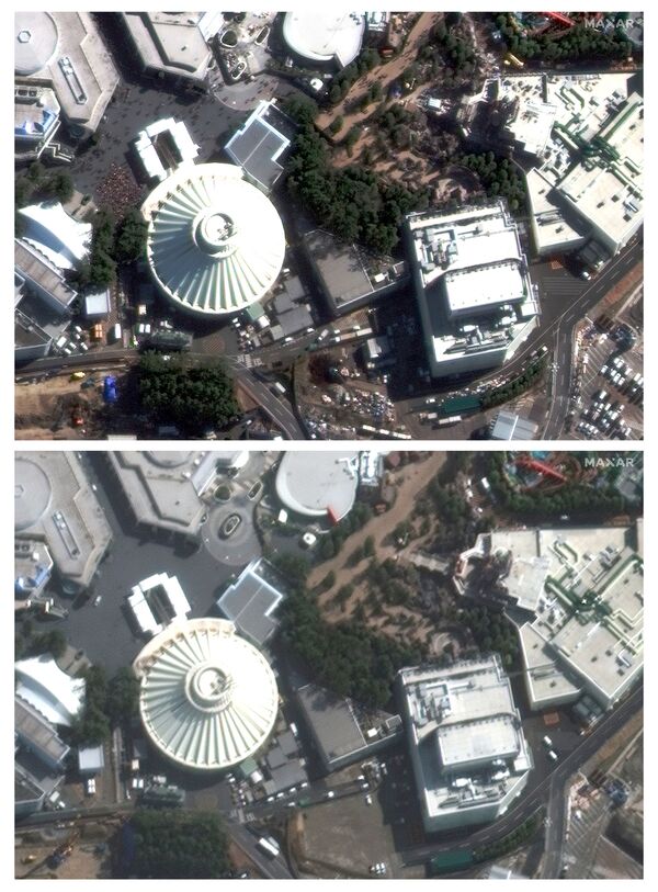 Imagens de satélite demonstram a Disneylândia em Tóquio, no Japão, fechada por medo da propagação do coronavírus - Sputnik Brasil