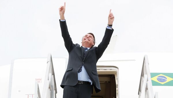 Presidente da República, Jair Bolsonaro durante partida de Jacksonville, nos Estados Unidos. - Sputnik Brasil