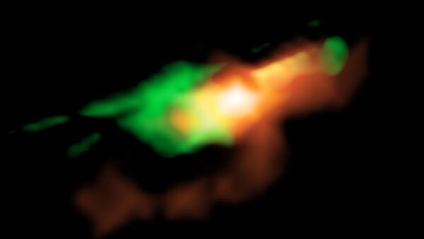 Imagem do quasar MG J0414+0534 sem efeitos de lentes gravitacionais - Sputnik Brasil