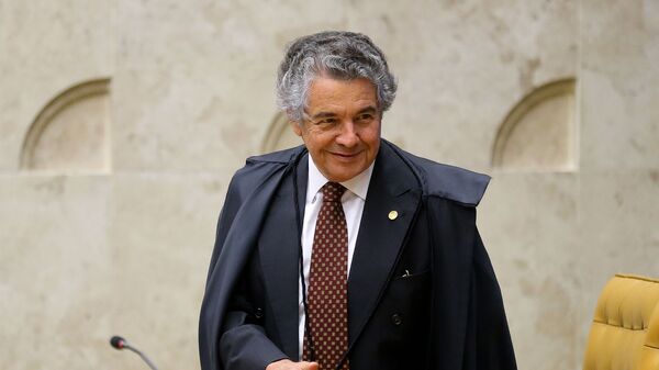 O ministro Marco Aurélio Mello em sessão no plenário do STF (Supremo Tribunal Federal). - Sputnik Brasil