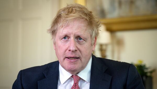 Premiê britânico Boris Johnson faz pronunciamento após receber alta do hospital, em Londres, 12 de Abril de 2020 - Sputnik Brasil