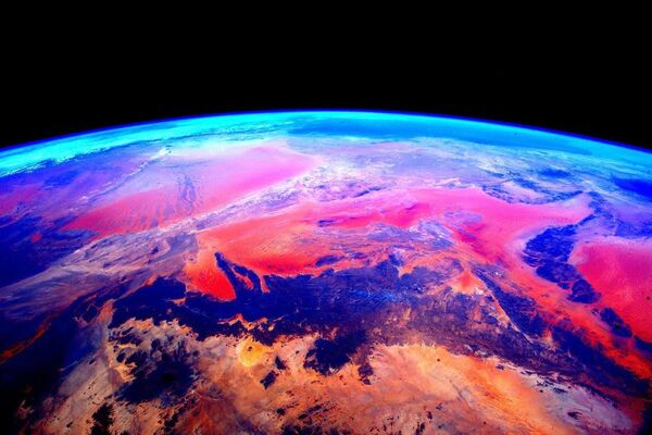 Foto da Terra tirada por Scott Kelly a bordo da Estação Espacial Internacional - Sputnik Brasil